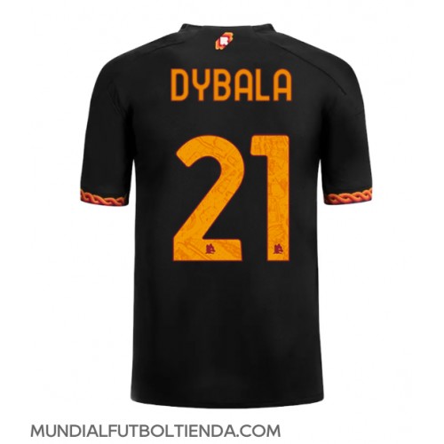 Camiseta AS Roma Paulo Dybala #21 Tercera Equipación Replica 2023-24 mangas cortas